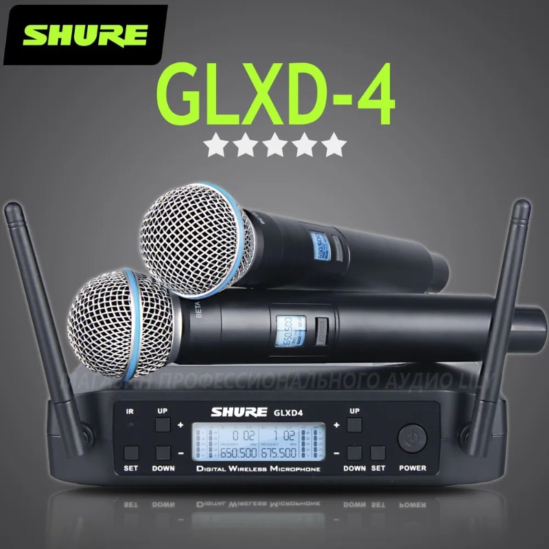 Condenser Microphone Kit - Shure GLXD4 BETA 58A Professioneel draadloos