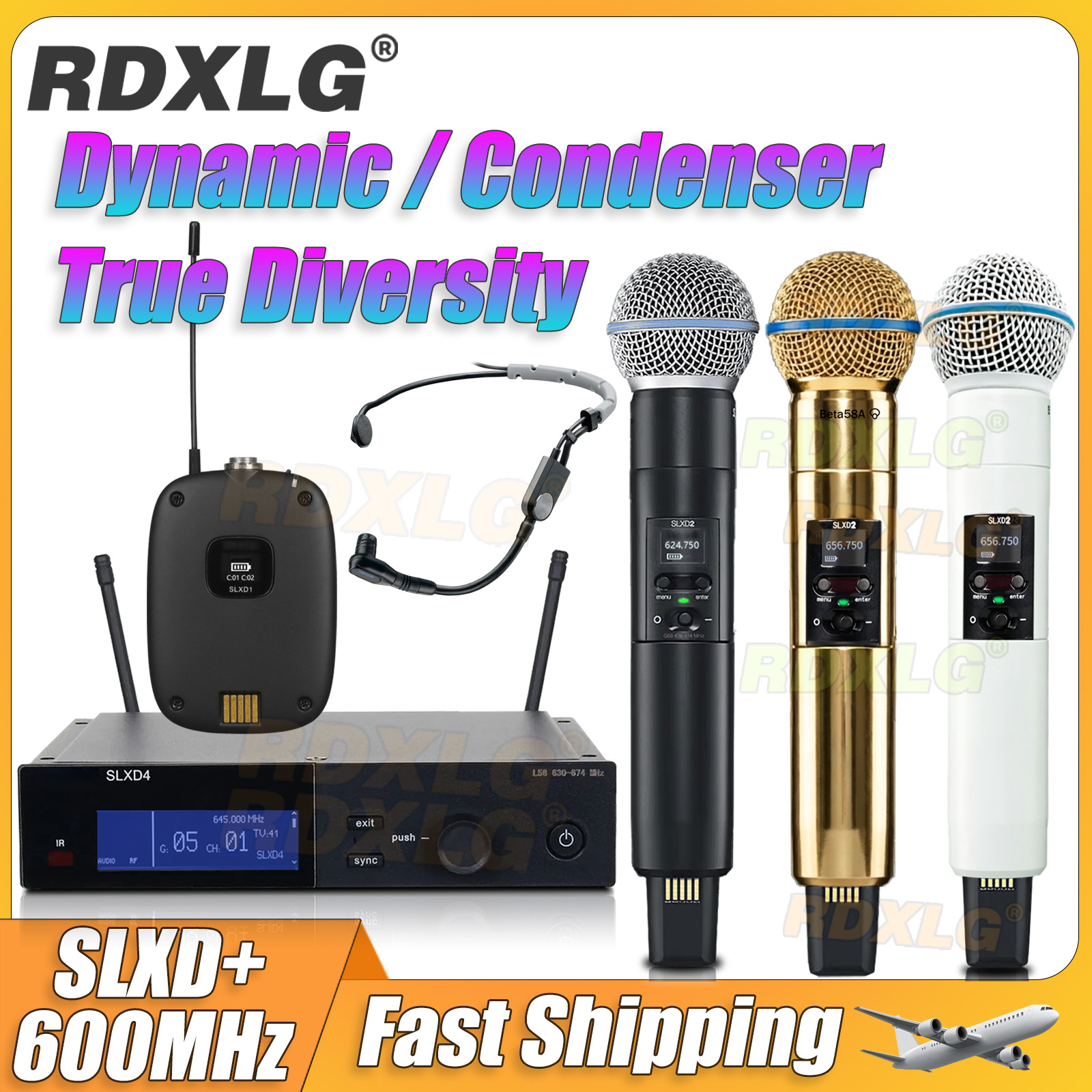 Condenser Microphone Kit - RDXLG SLXD+ Digitale Draadloze Microfoon Professionele