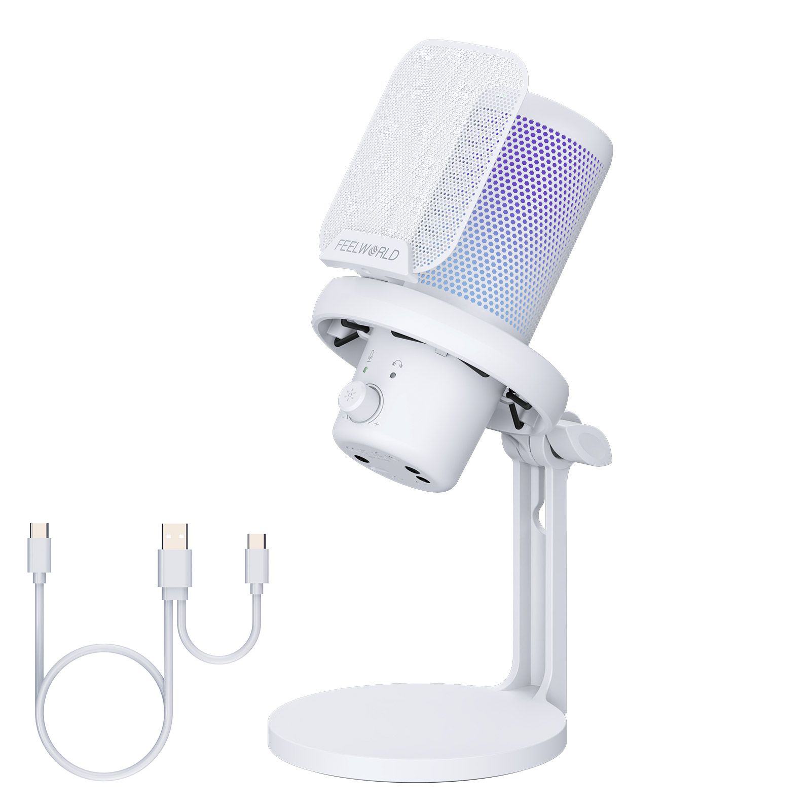Condenser Microphone Kit - FEELWORLD VM1 USB-condensator gamingmicrofoon voor streaming