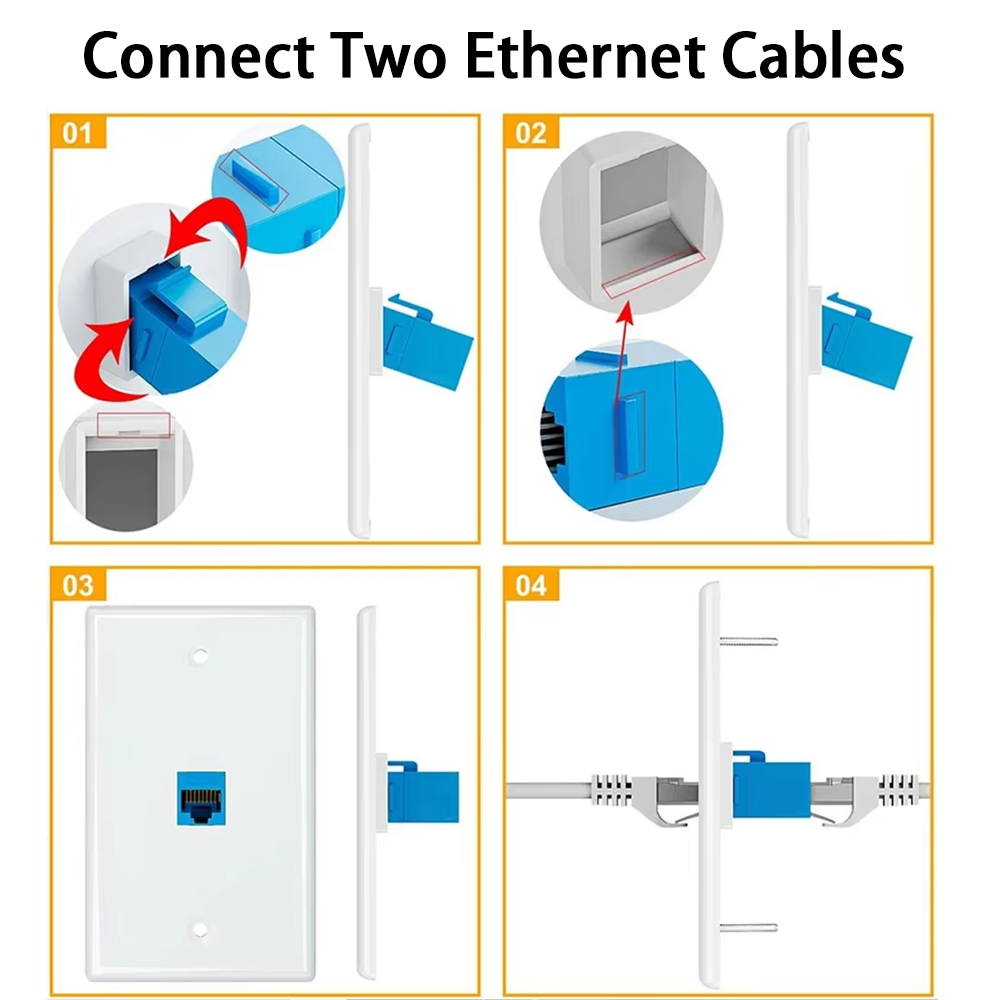 Rj45 Jack - 1PC Cat6 RJ45 Keystone Jack Wandplaat