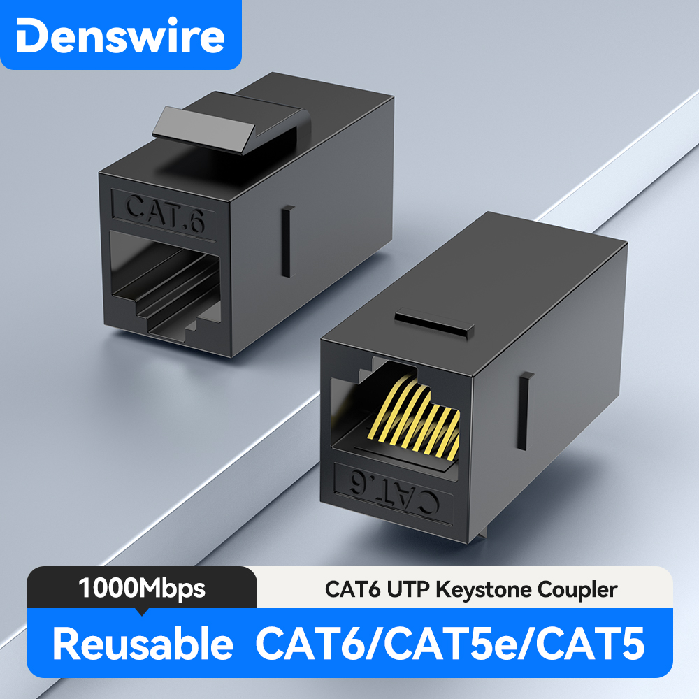 Rj45 Jack - Denswire CAT6 Keystone Jack Inline Coupler