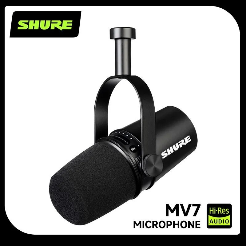 Usb Sound Card - Shure MV7 Hybride USB/XLR Dynamische Microfoon