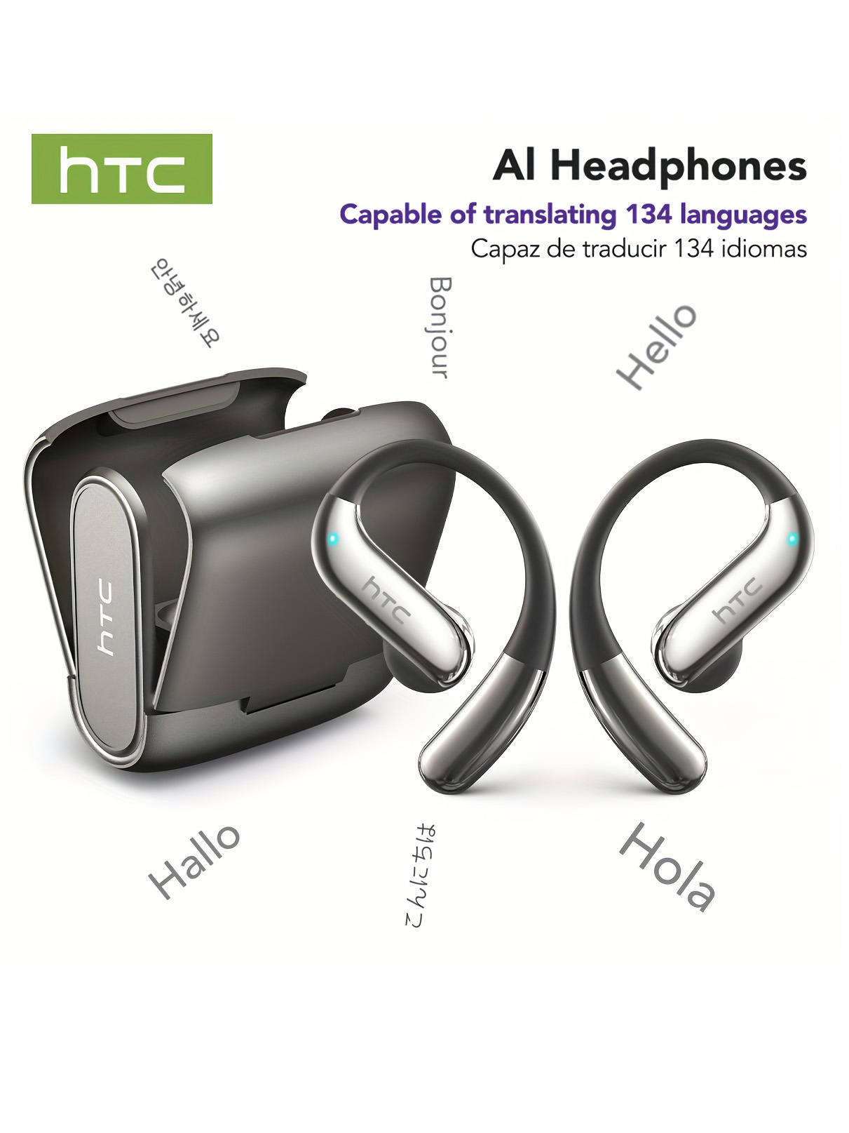 Woofer - Open oor Bluetooth-hoofdtelefoon HTC 30-uurs afspelen