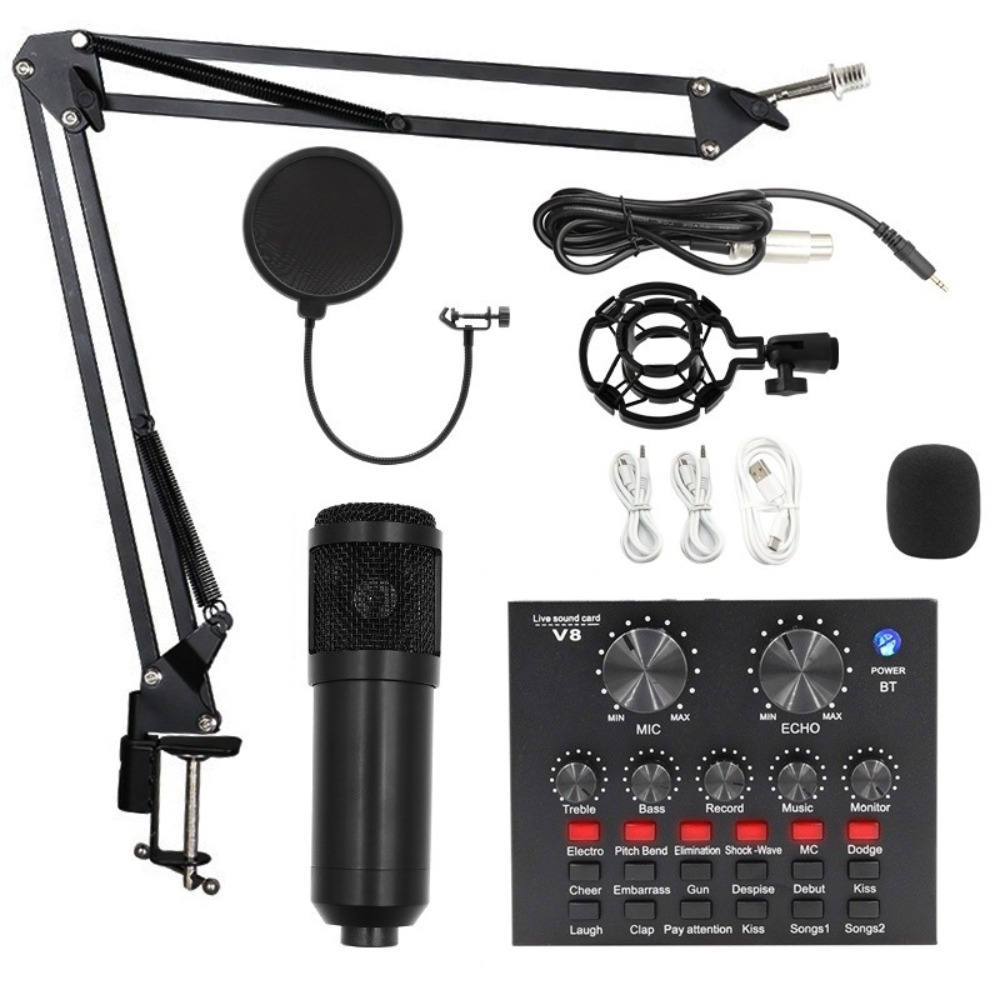 Condenser Microphone Kit - BM800 Condensator Microfoon Kit Streaming Mobiele