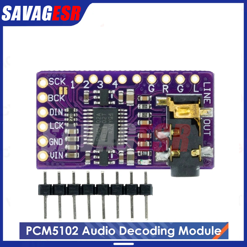 Pcm5102 - Interface I2S PCM5102A DAC-decoder GY-PCM5102 I2S-spelmodule