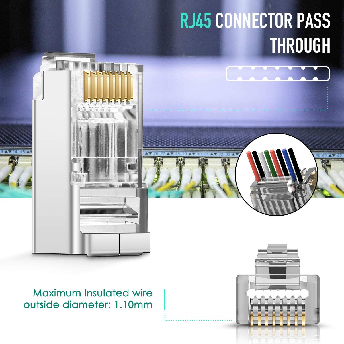 ZoeRax 100 stks Afgeschermde R - Rj45 Jack recensie en prijs