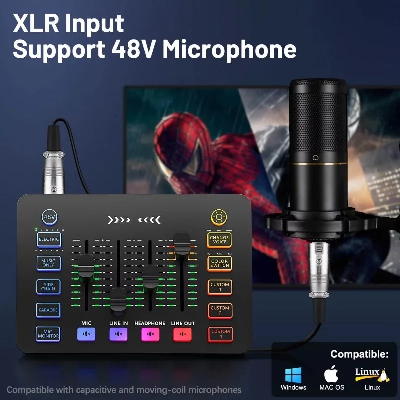 ZX230 Live Stream Geluidskaart - Condenser Microphone Kit recensie en prijs
